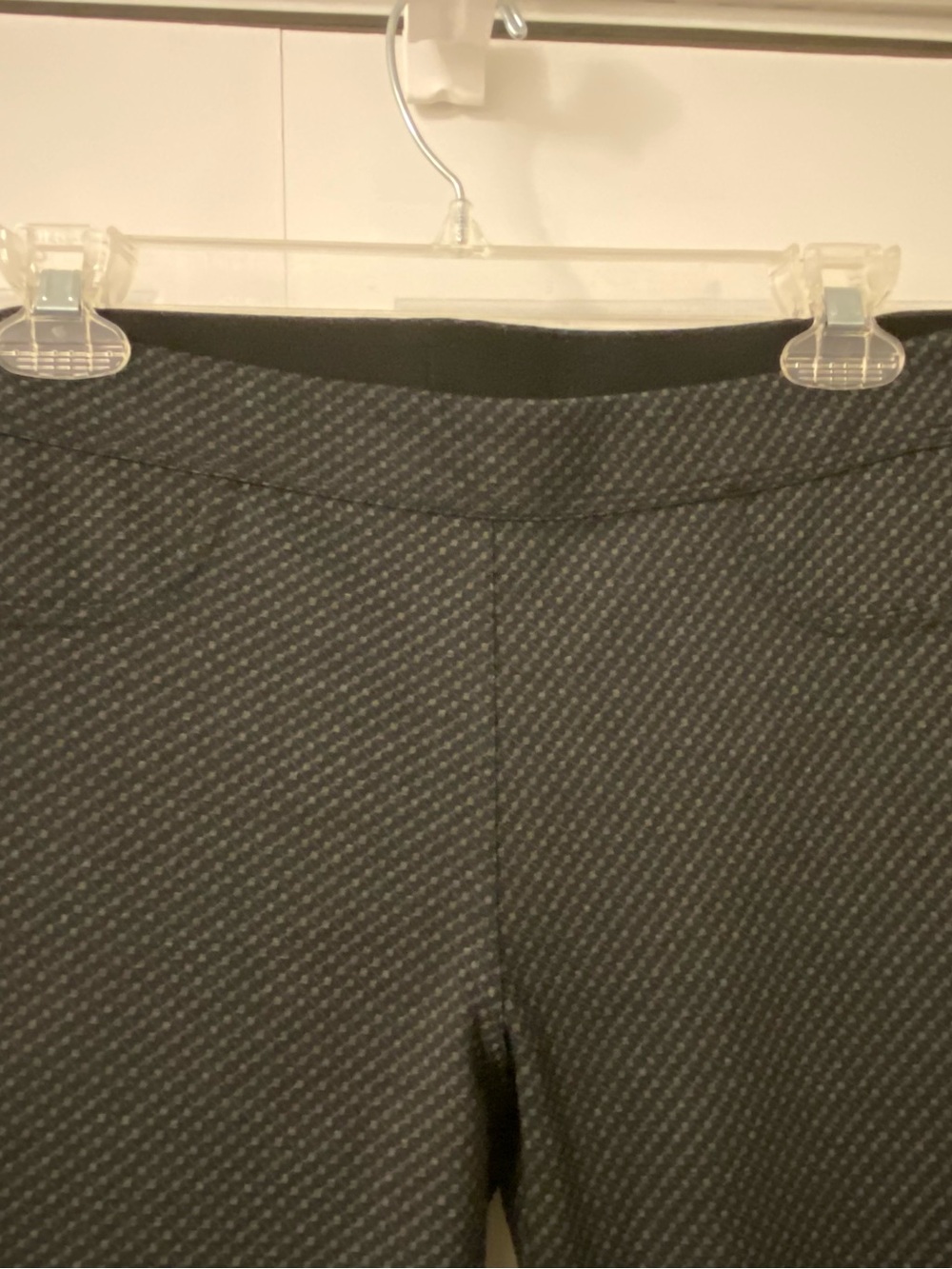 Dotted Black Textured Knit pull on dress pants - Picture 3 of 6